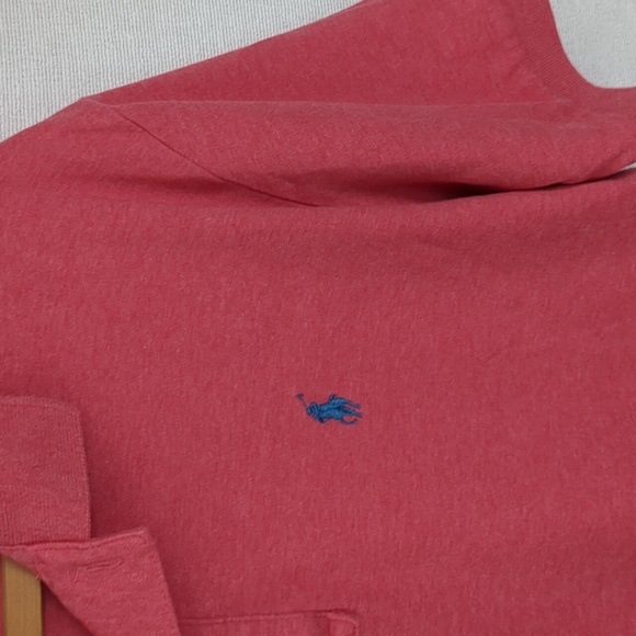 Ralph Lauren Men's Short Sleeve Polo Shirt Pink/Coral Size Medium 100% Cotton - Picture 2 of 10